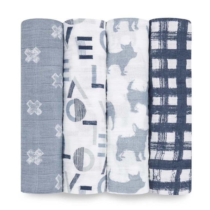 Veltrion Organic Cotton Muslin Swaddle Blankets, Soft Breathable Receiving Blankets for Newborn, 3-Pack Earth Tones view 2