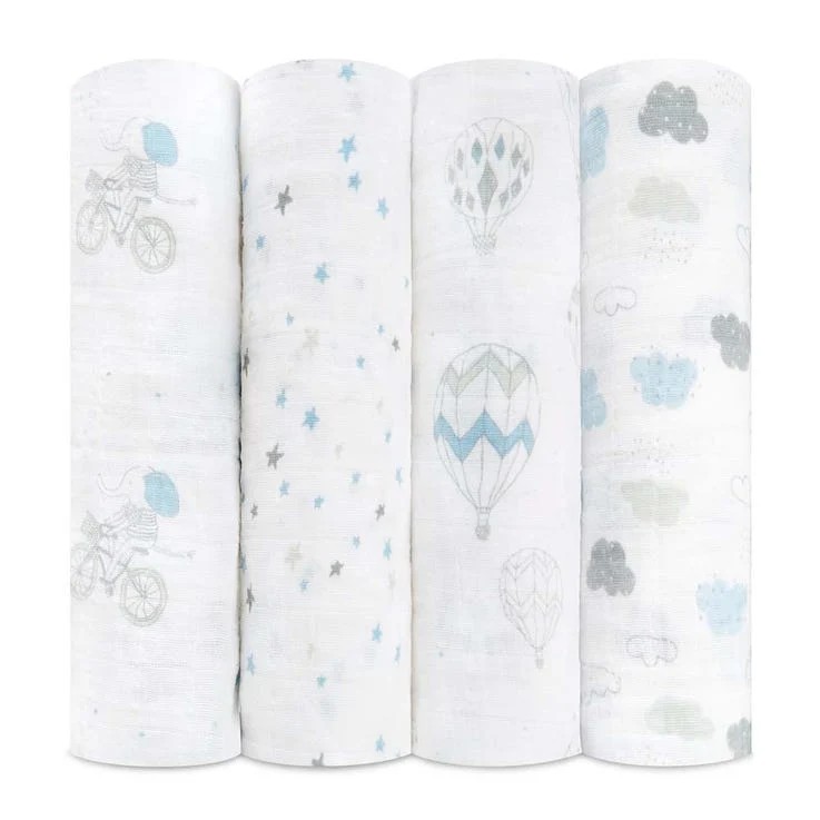 Veltrion Organic Cotton Muslin Swaddle Blankets, Soft Breathable Receiving Blankets for Newborn, 3-Pack Earth Tones view 3