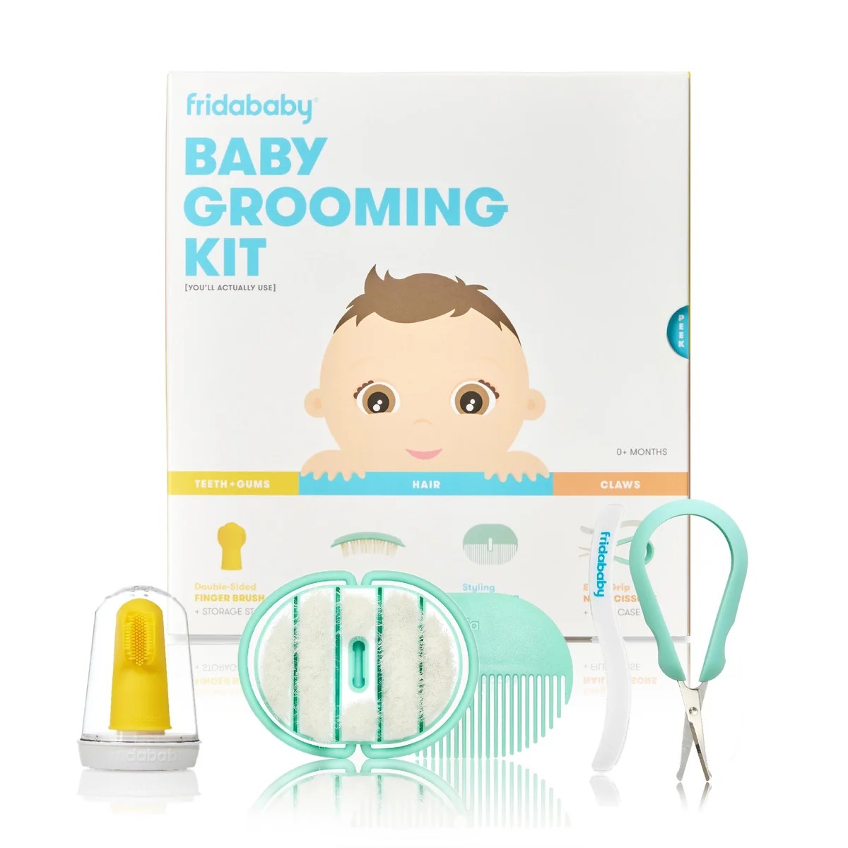 Veltrion Baby Grooming Kit for Newborns, Soft Brush Comb Nail Clipper & Care Tools with Travel Storage Case