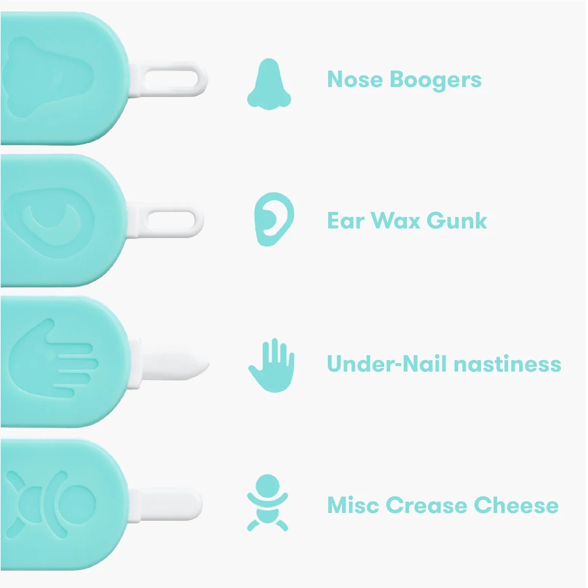 Veltrion 3-in-1 Baby Nose Nail & Ear Cleaner, Soft Safe Infant Hygiene Tool for Newborn Everyday Care view 3