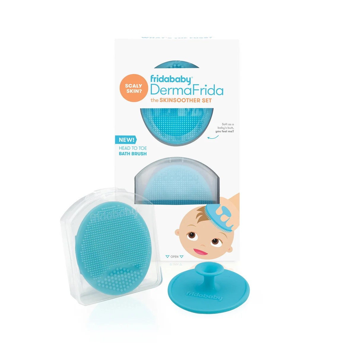 Veltrion Silicone Baby Bath Brush, Soft Cradle Cap & Body Scrub Brush for Newborns, Gentle Scalp Massage, BPA-Free