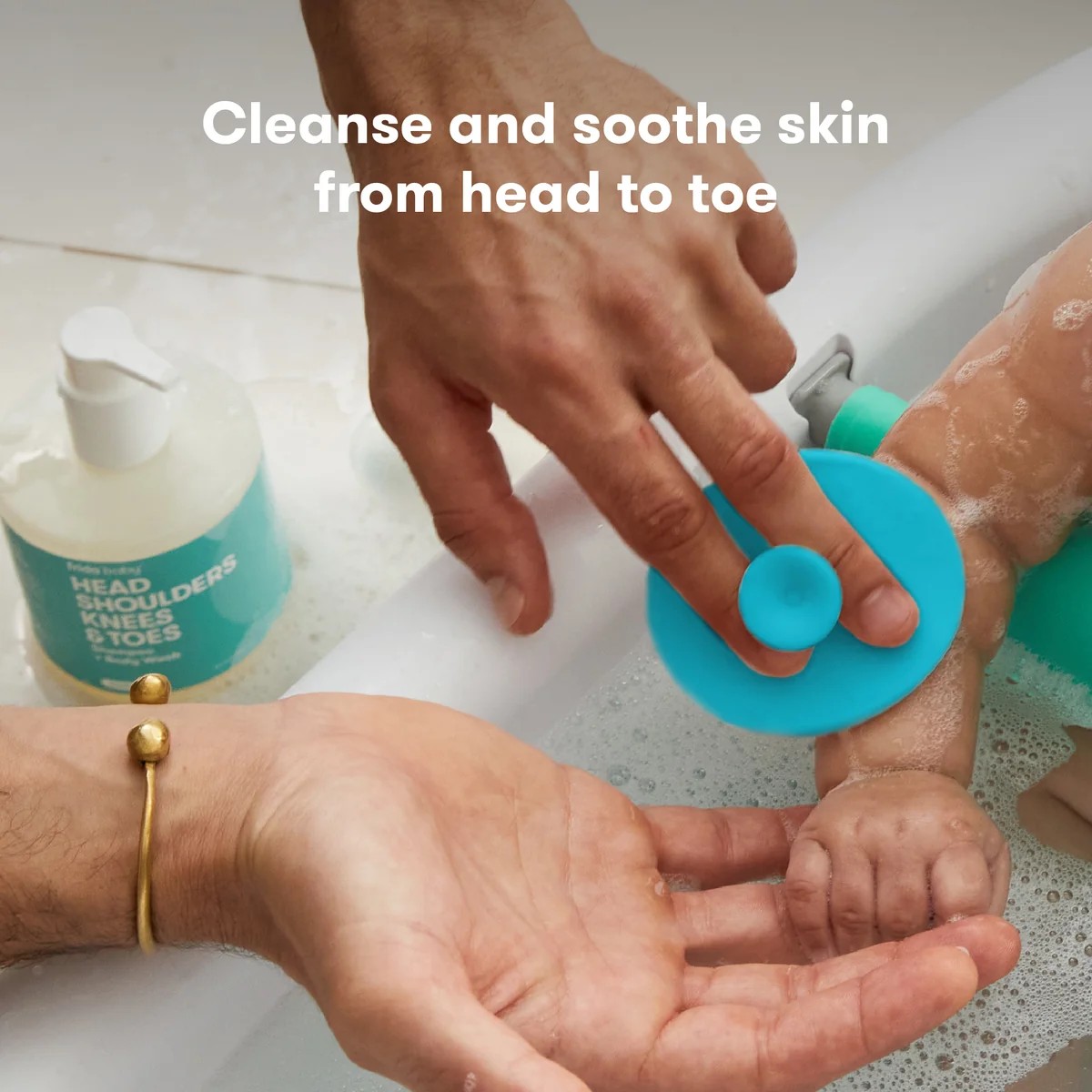 Veltrion Silicone Baby Bath Brush, Soft Cradle Cap & Body Scrub Brush for Newborns, Gentle Scalp Massage, BPA-Free view 2