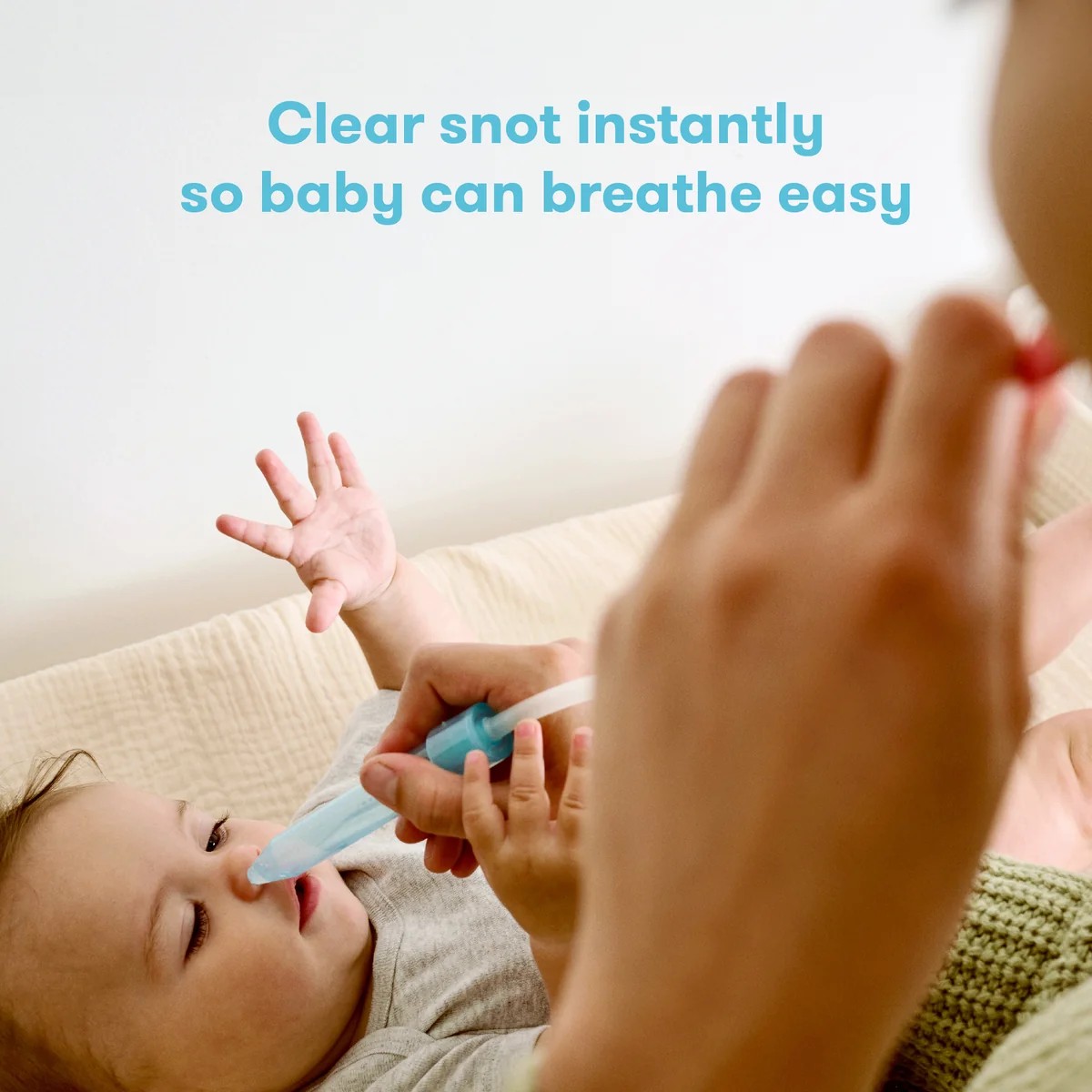 Veltrion Baby Nasal Aspirator, Soft Silicone Nose Cleaner for Newborns & Infants, Gentle Congestion Relief Snot Sucker view 3